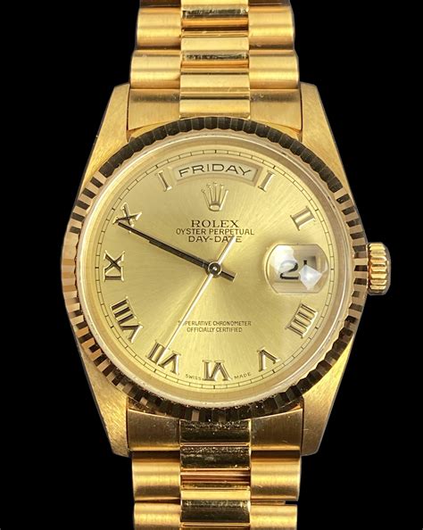 Rolex 18k gold watch price